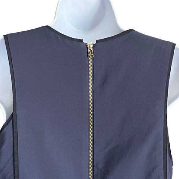 Sea New York Nautical Red Off-White & Navy Blue Sleeveless Peplum Top - Size 8 - Picture 4 of 8